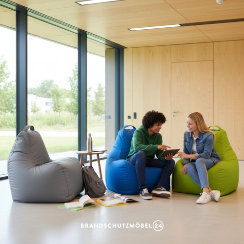 Preview: sitzsack-hocker-schwer-entflammbar-b1-din-en1021-universitaet-hochschule-brandschutzmoebel24